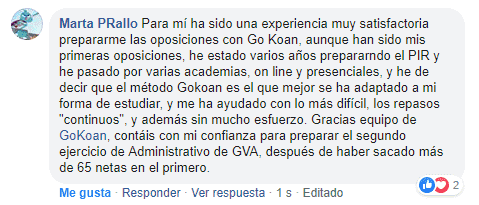 opinión Gokoan opositora