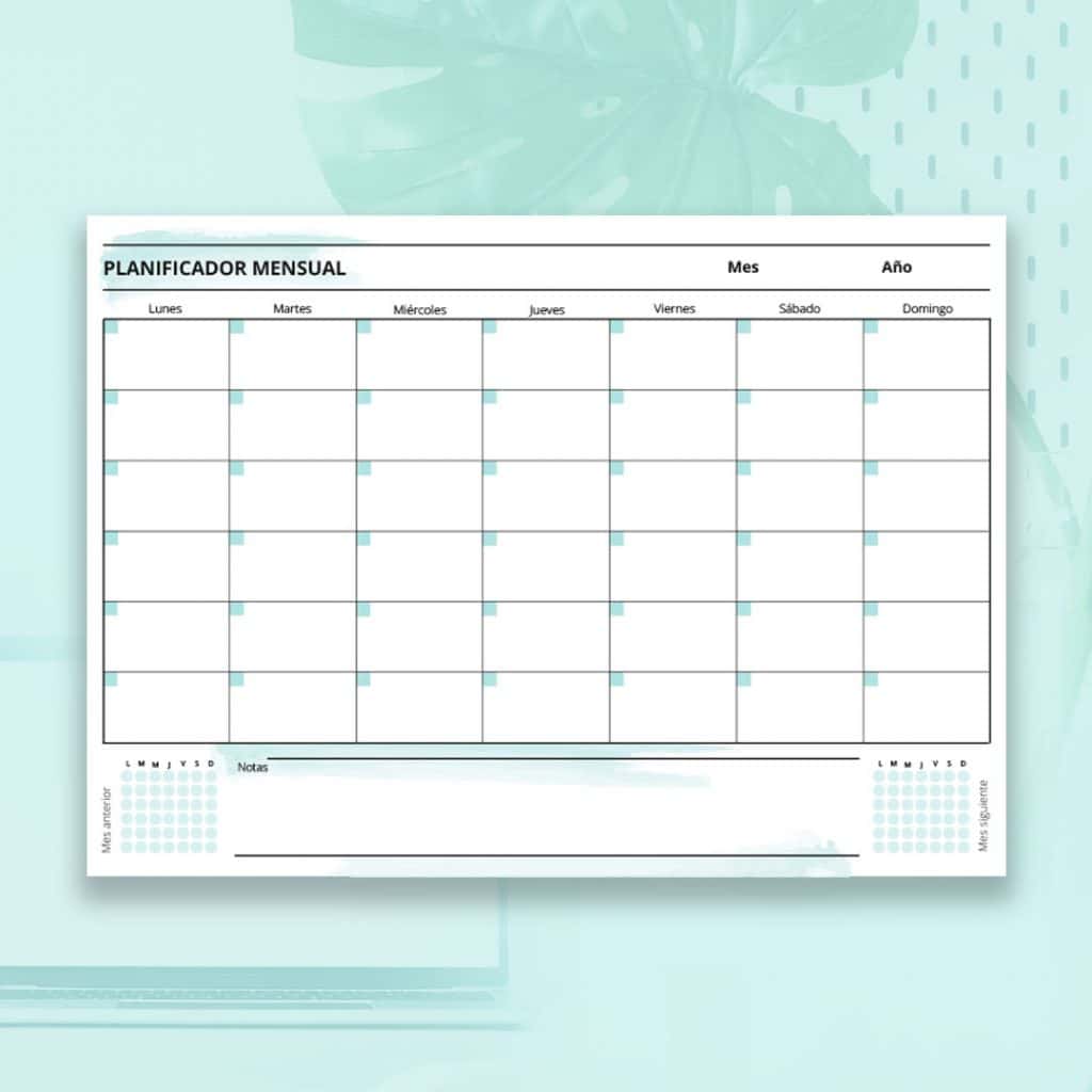 NUOBESTY Planificador Mensual de 20 Hojas Calendario A4 Calendarios de Pared Plan de Examen Skeds Planificador de Planificación Diaria para El Aula Escuela en Casa 
