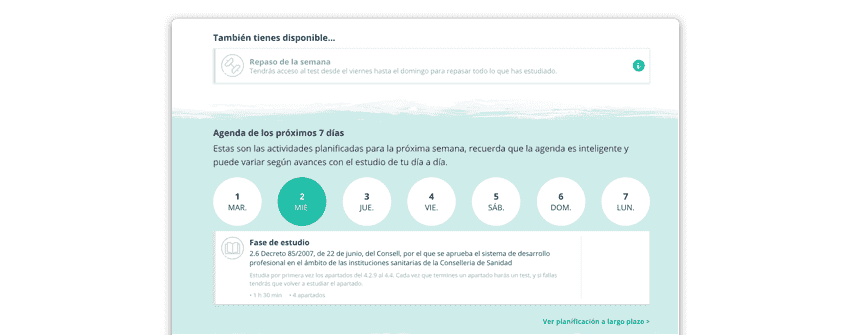 Agenda próximos 7 días