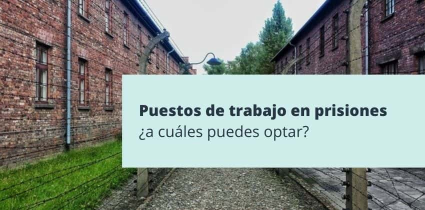 Puestos de trabajo en prisiones: ¿A cuáles puedes optar?